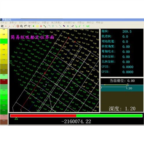 Dybdeindikator Marin mudringsbane og posisjonering av Dredger Flow Yield Beregningssystem